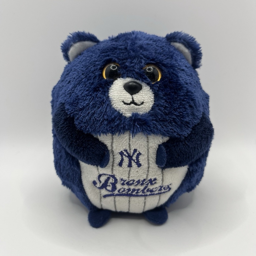 Ty Beanie Ballz ❤️ New York Yankees Dinger 5" Plush Bear Blue MLB Baseball